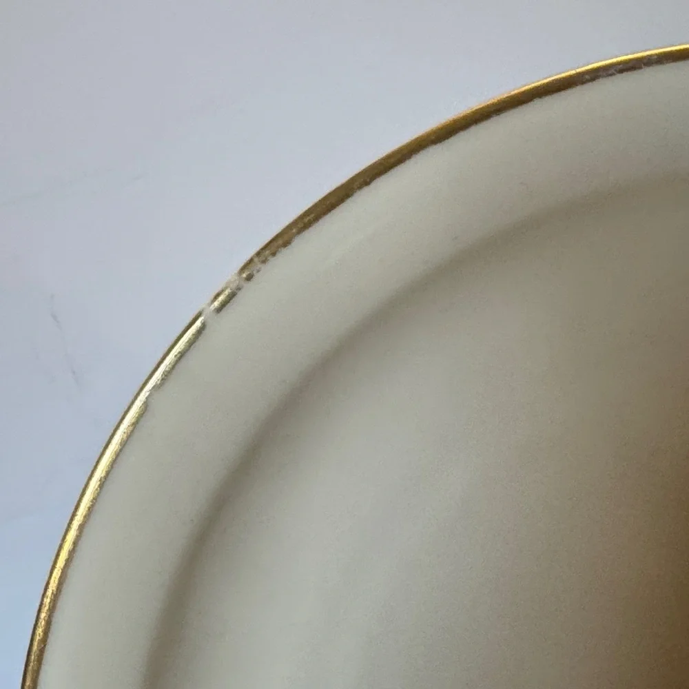 vintage Krautheim & Adelberg (K&A) Gold-Trimmed Dinner Plate 9 3/4“ (set of 3)